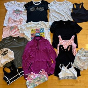 GB Girls Black and Pink Short Sleeve Tees